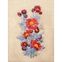  Красные хризантемы Набор для вышивания Марья Искусница 04.004.05