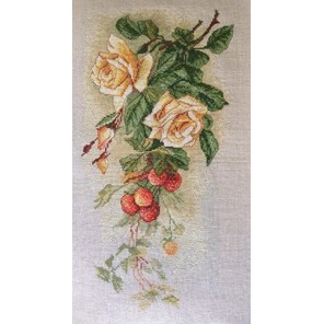 Розы и земляника по рисунку К. Кляйн Набор для вышивания Марья Искусница 06.002.42