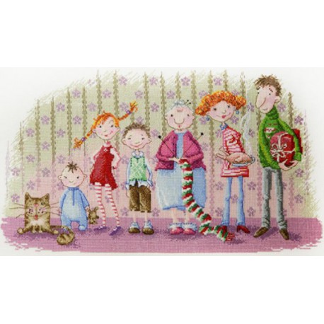  Семейка Elina Ellis illustration Набор для вышивания Марья Искусница 15.001.21