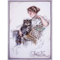 Дама и кот по картине Х. Фишера Набор для вышивания Марья Искусница