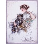  Дама и кот по картине Х. Фишера Набор для вышивания Марья Искусница 06.004.09