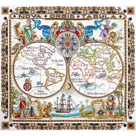  Карта мира Набор для вышивания Марья Искусница 11.005.03