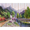  Весна в горах. Сунг Ли Картина по номерам на дереве GXT4589