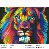 Радужный лев Алмазная мозаика на подрамнике