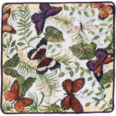 Бабочки Набор для вышивания подушки CANDAMAR DESIGNS