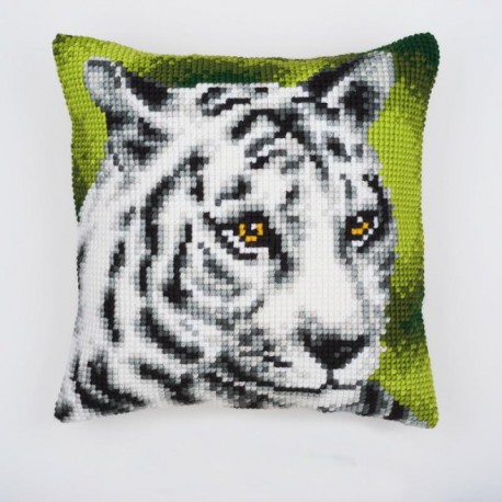 Белый тигр Набор для вышивания подушки VERVACO