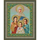 Вера, Надежда, Любовь и мать их София Набор для вышивания бисером Икона GALLA COLLECTION