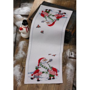 Снеговик Набор для вышивания дорожки PERMIN