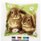 Два кролика Набор для вышивания подушки VERVACO