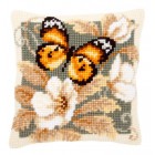 Черно-оранжевая бабочка Набор для вышивания подушки VERVACO
