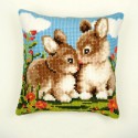 Кролики Набор для вышивания подушки VERVACO