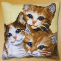 Три котёнка Набор для вышивания подушки VERVACO