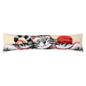 Котик Набор для вышивания подушки от сквозняка VERVACO