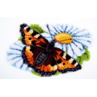 Бабочка на ромашке Набор для вышивания коврика VERVACO