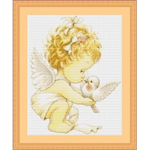 Ангелочек с голубями Набор для вышивания LUCA-S