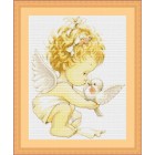 Ангелочек с голубями Набор для вышивания LUCA-S