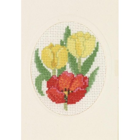Тюльпаны Набор для вышивания открытки PERMIN