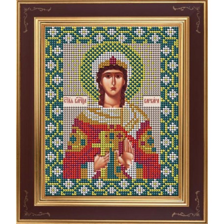 Святая великомученица Варвара Комплект для вышивания бисером Икона GALLA COLLECTION