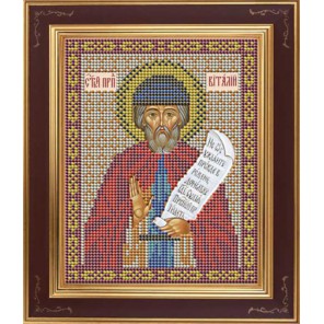 Преподобный Виталий Александрийский Комплект для вышивания бисером Икона GALLA COLLECTION
