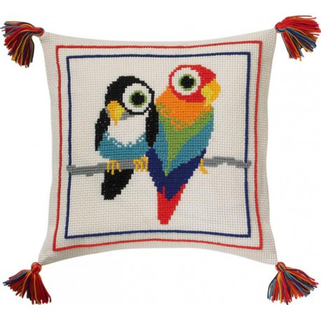 Птицы Набор для вышивания подушки PERMIN