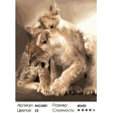 Котята-пантерята Раскраска картина по номерам на холсте