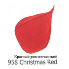 Акриловая краска FolkArt Plaid "Красный рождественский" 958