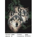 Два волка Алмазная мозаика на подрамнике