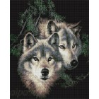  Два волка Алмазная мозаика на подрамнике GF890