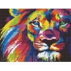  Радужный лев Алмазная мозаика на подрамнике EF225