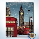 Зимний Лондон Раскраска по номерам на холсте Hobbart