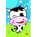  Веселая корова Раскраска по номерам на холсте CX2012