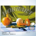 Апельсиновая Раскраска по номерам на холсте Hobbart