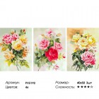Сложность и количество цветов Нежные розы Триптих Раскраска по номерам на холсте PX5192