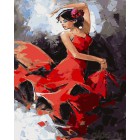 В танце фламенко Раскраска картина по номерам на холсте