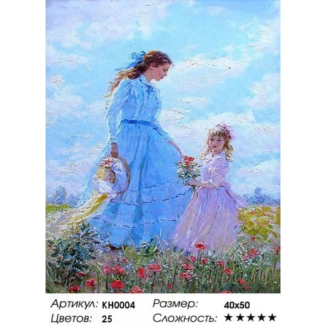 Количество цветов и сложность Запах детства Раскраска картина по номерам на холсте KH0004