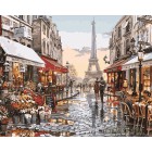  Окно в Париж Раскраска картина по номерам на холсте KH0076