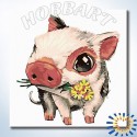 Piggy Раскраска по номерам на холсте Hobbart