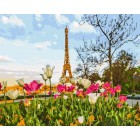  Парижский пейзаж Раскраска картина по номерам на холсте GX3258
