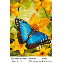 Бабочка на желтом цветке Раскраска картина по номерам акриловыми красками на холсте Menglei
