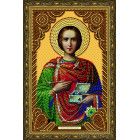 В рамке Святой Великомученик Целитель Пантелеймон Алмазная частичная мозаика на подрамнике Color Kit IK012