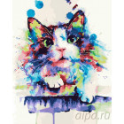  Радужный котик Раскраска картина по номерам на холсте ZX 20853