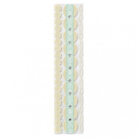 Кружевные ленты с жемчугом Набор бумажных лент для скрапбукинга, кардмейкинга Martha Stewart Марта Стюарт