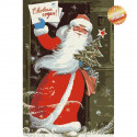 Дед Мороз Раскраска картина по номерам на холсте
