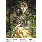 Количество цветов и сложность Волки Алмазная мозаика на подрамнике LG050