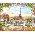  Парижская терраса Алмазная мозаика на подрамнике LG039