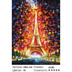 Количество цветов и сложность Париж - огни Эйфелевой башни Раскраска картина по номерам на холсте Белоснежка 2003-AM