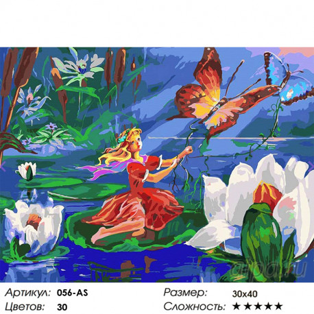 Количество цветов и сложность Маленькая путешественница Раскраска картина по номерам на холсте Белоснежка 056-AS