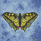  Бабочка на синем Алмазная вышивка мозаика Белоснежка 098-ST