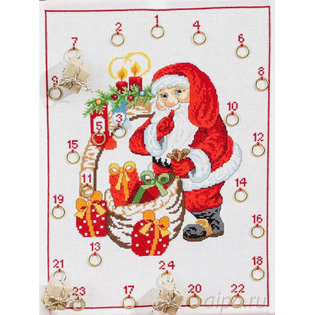 Санта Клаус Набор для вышивания календаря PERMIN
