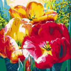  Нежные тюльпаны Раскраска - открытка по номерам с декором Color Kit AC019